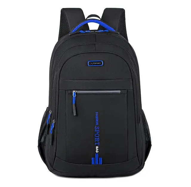 SUENTA Wasserdichter Oxford Rucksack Für Herren Mit Reißverschluss Blau-A