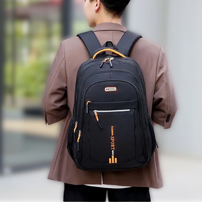SUENTA Wasserdichter Oxford Rucksack Für Herren Mit Reißverschluss