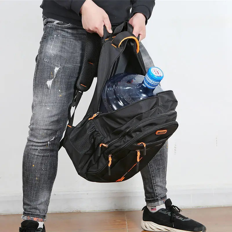 SUENTA Wasserdichter Oxford Rucksack Für Herren Mit Reißverschluss