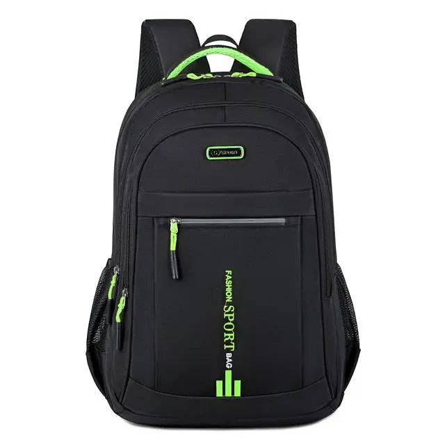 SUENTA Wasserdichter Oxford Rucksack Für Herren Mit Reißverschluss Grün-A