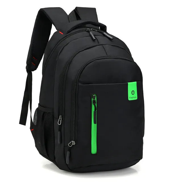 SUENTA Wasserdichter Oxford Rucksack Für Herren Mit Reißverschluss Grün-B