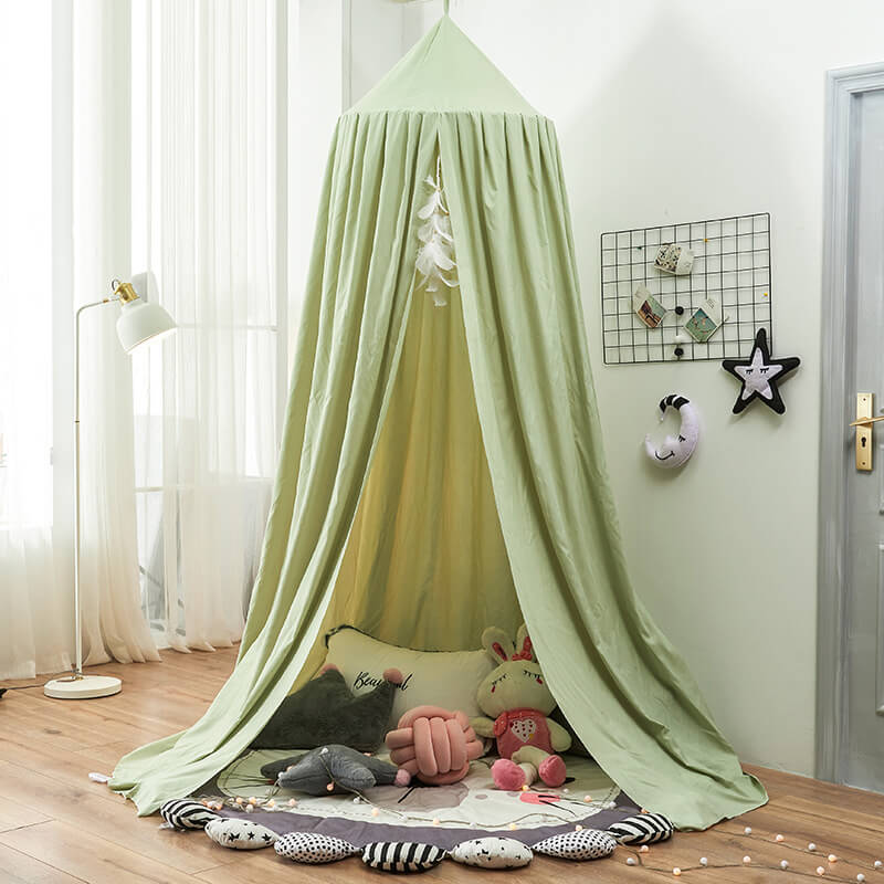 SUENTA Weiches Hängedach Für Kinderzimmer Traumhafter Rückzugsort Bohnengrün