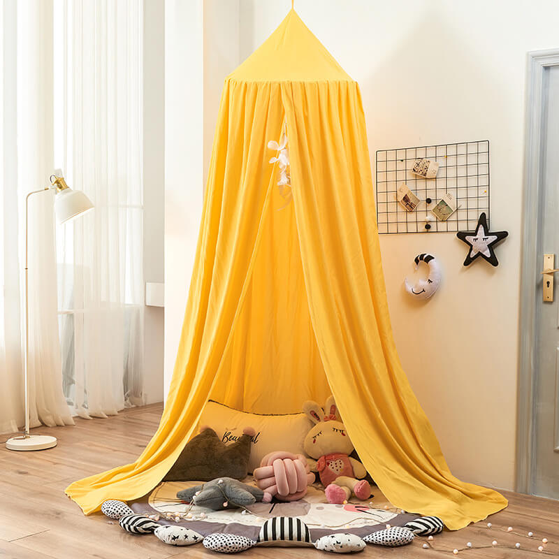 SUENTA Weiches Hängedach Für Kinderzimmer Traumhafter Rückzugsort Gelb
