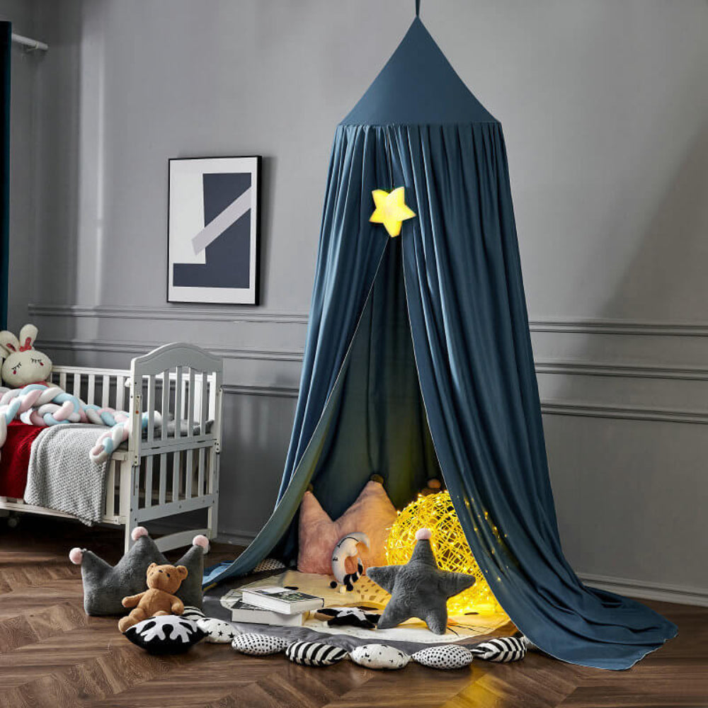 SUENTA Weiches Hängedach Für Kinderzimmer Traumhafter Rückzugsort Blau
