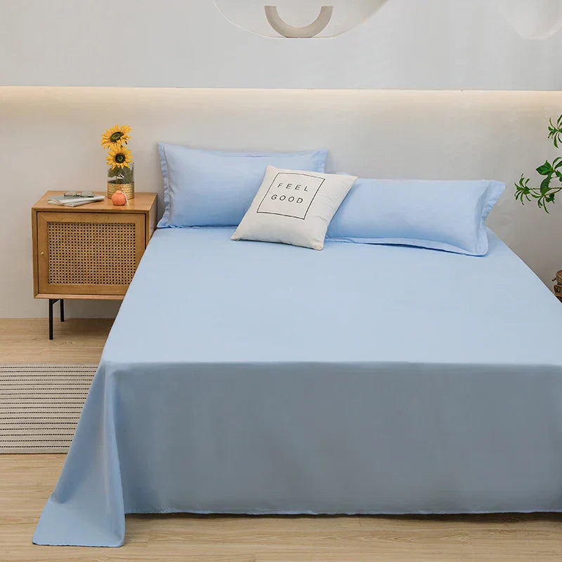 SUENTA Weiches Leinen-Bettbezug – SoftLuxe Himmelblau