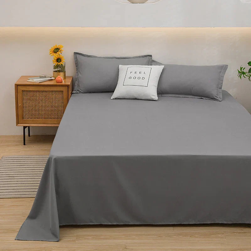 SUENTA Weiches Leinen-Bettbezug – SoftLuxe Grau