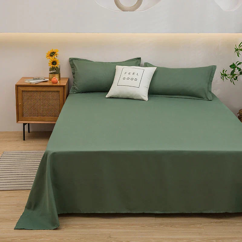 SUENTA Weiches Leinen-Bettbezug – SoftLuxe Grün