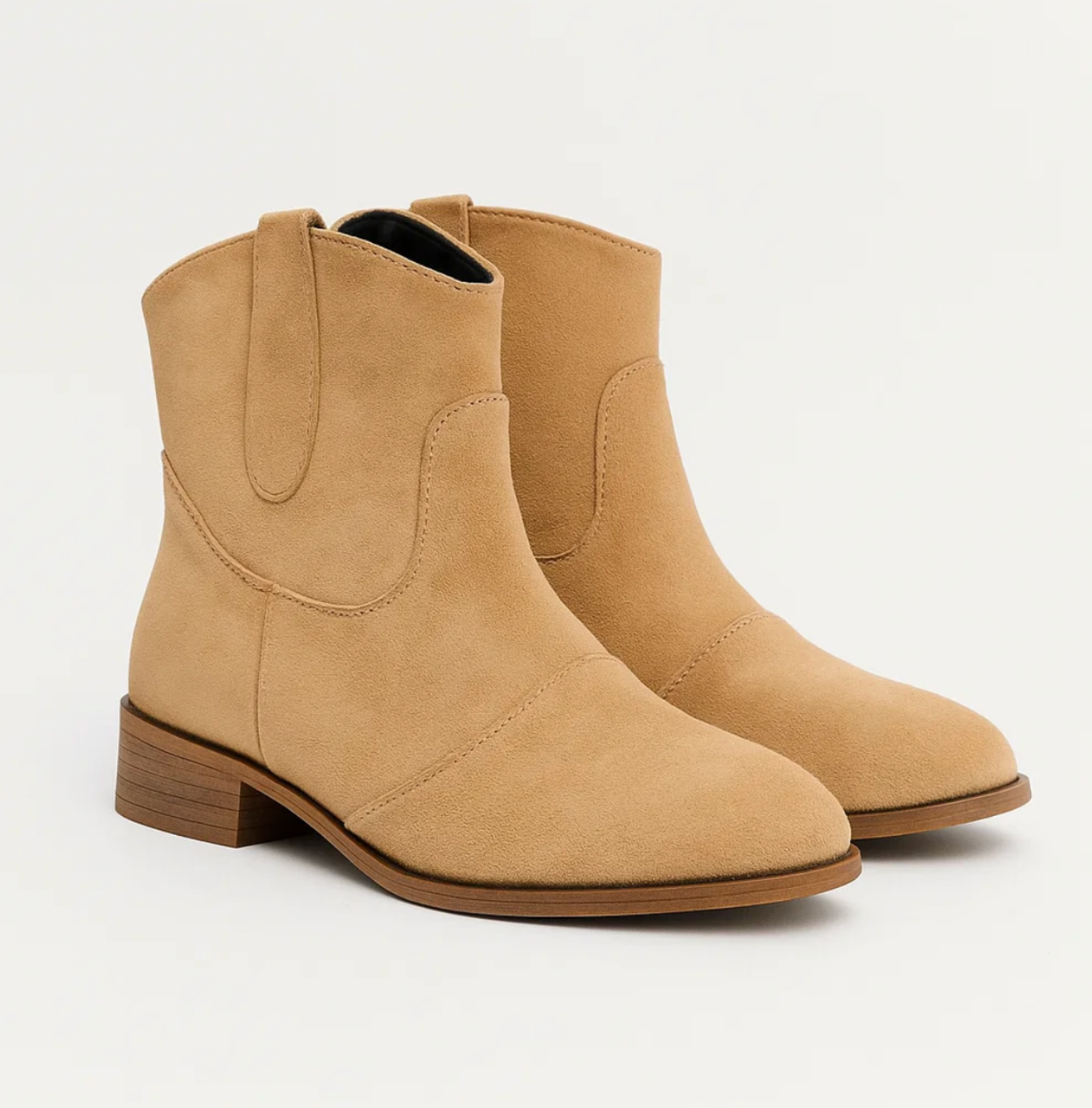SUENTA Wildleder-Westernstiefel Stiefeletten Stilvoll Bequem PU Leder