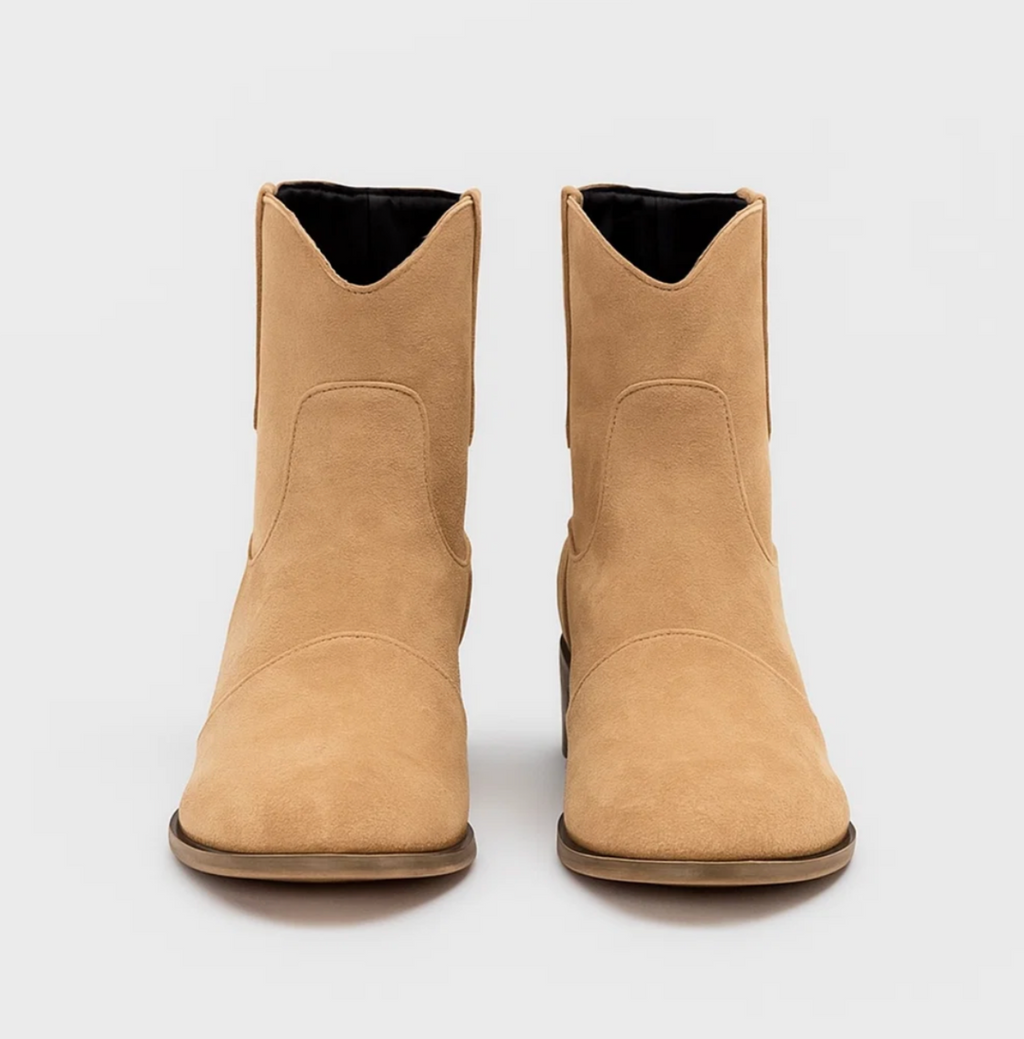 SUENTA Wildleder-Westernstiefel Stiefeletten Stilvoll Bequem PU Leder