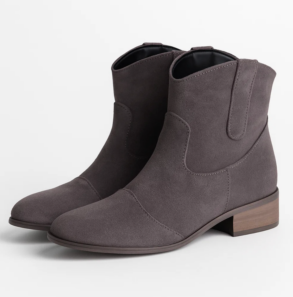 SUENTA Wildleder-Westernstiefel Stiefeletten Stilvoll Bequem PU Leder