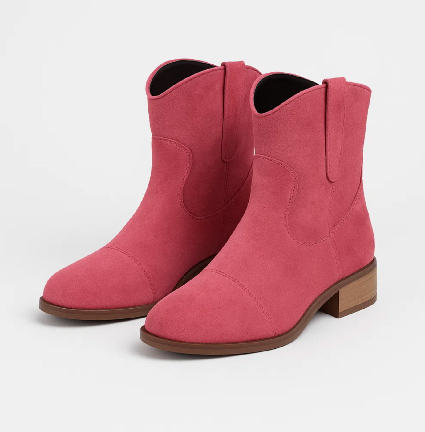 SUENTA Wildleder-Westernstiefel Stiefeletten Stilvoll Bequem PU Leder