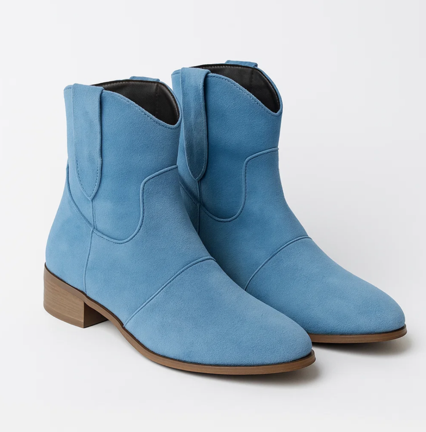 SUENTA Wildleder-Westernstiefel Stiefeletten Stilvoll Bequem PU Leder
