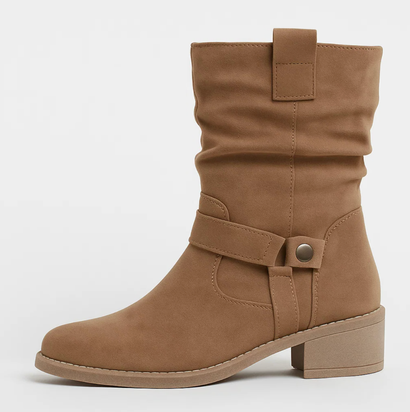 SUENTA Wildlederstiefel Elegante Stiefel Aus Weichem Wildleder Plissierten Details Grau