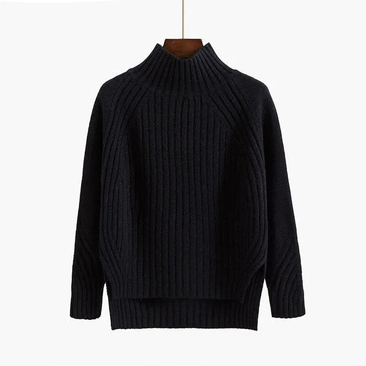 Isana | Sudadera de invierno de mujer acanalada con cuello alto