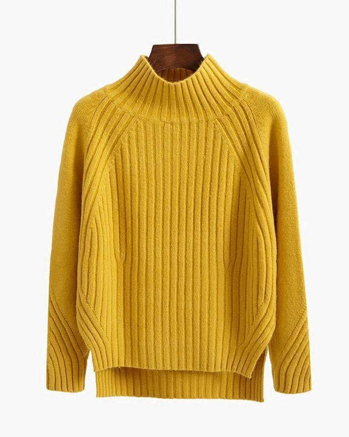 Isana | Sudadera de invierno de mujer acanalada con cuello alto