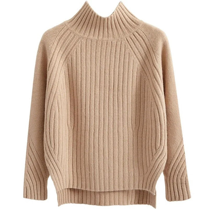 Isana | Sudadera de invierno de mujer acanalada con cuello alto