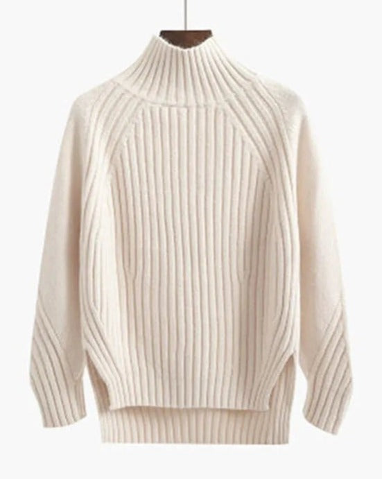 Isana | Sudadera de invierno de mujer acanalada con cuello alto