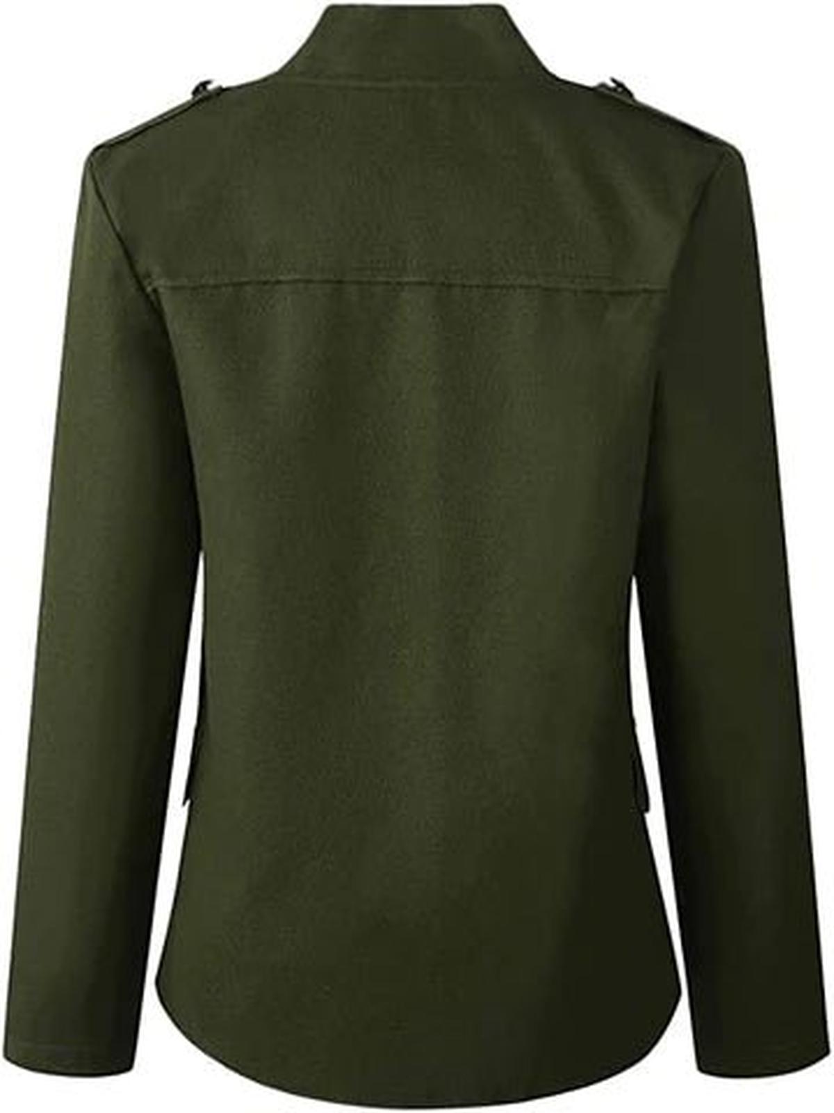 Flōre | Damen Lässige Kurze Jacke mit Knopfleiste vorne
