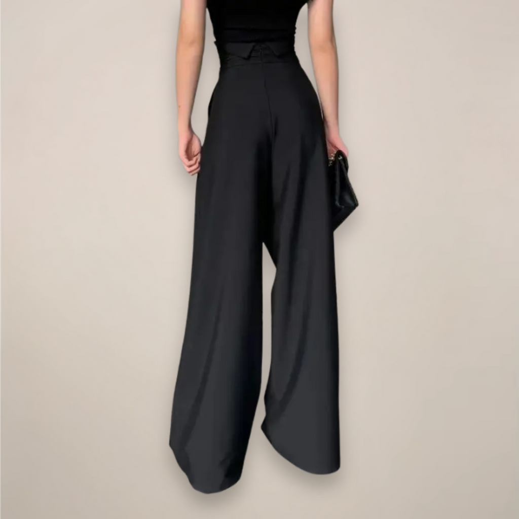 Zahara | Damen Hochtaillierte Weite Hose