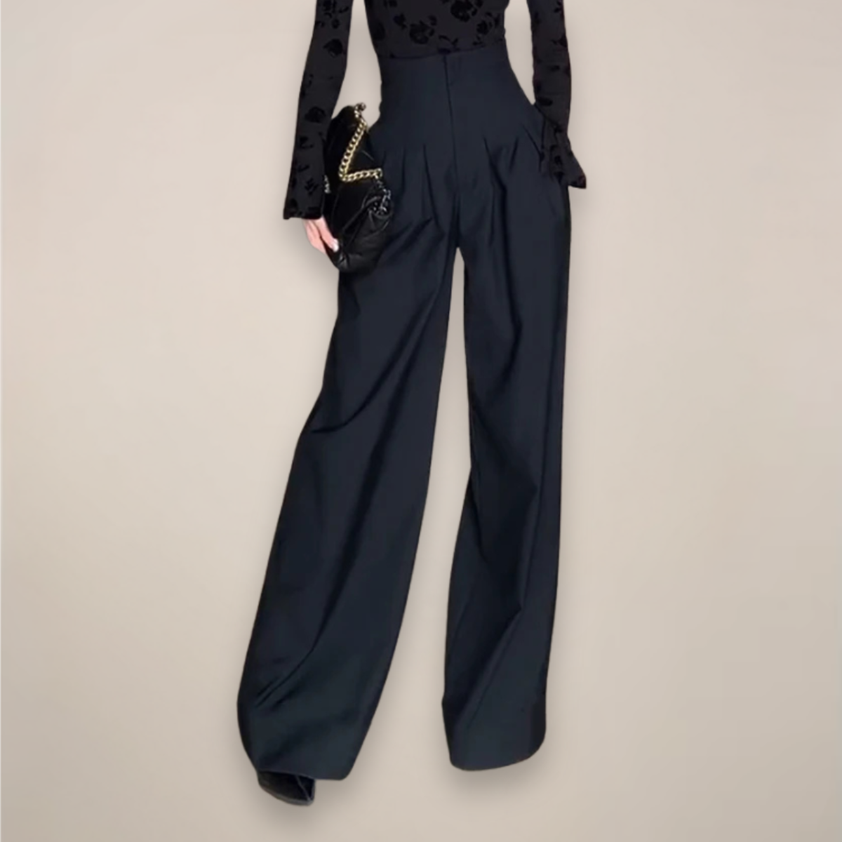 Zahara | Damen Hochtaillierte Weite Hose