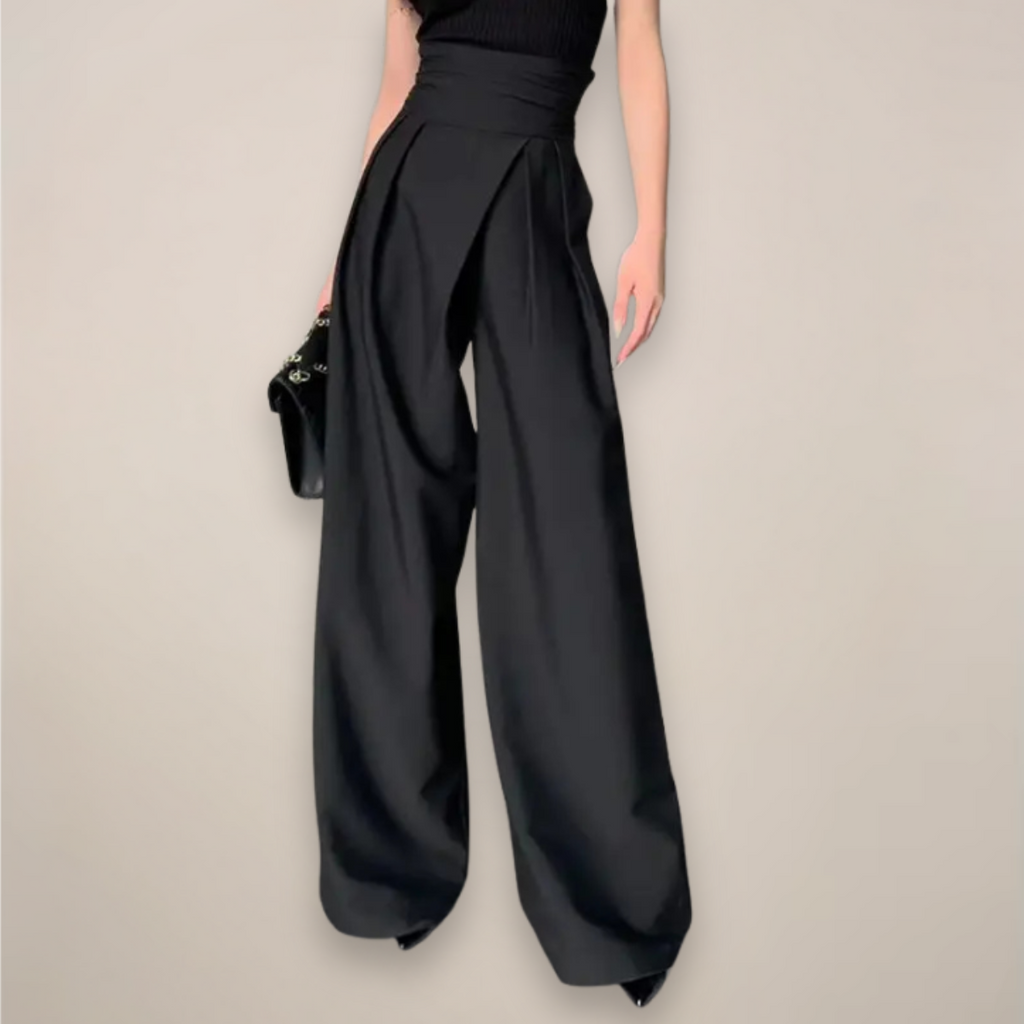 Zahara | Damen Hochtaillierte Weite Hose