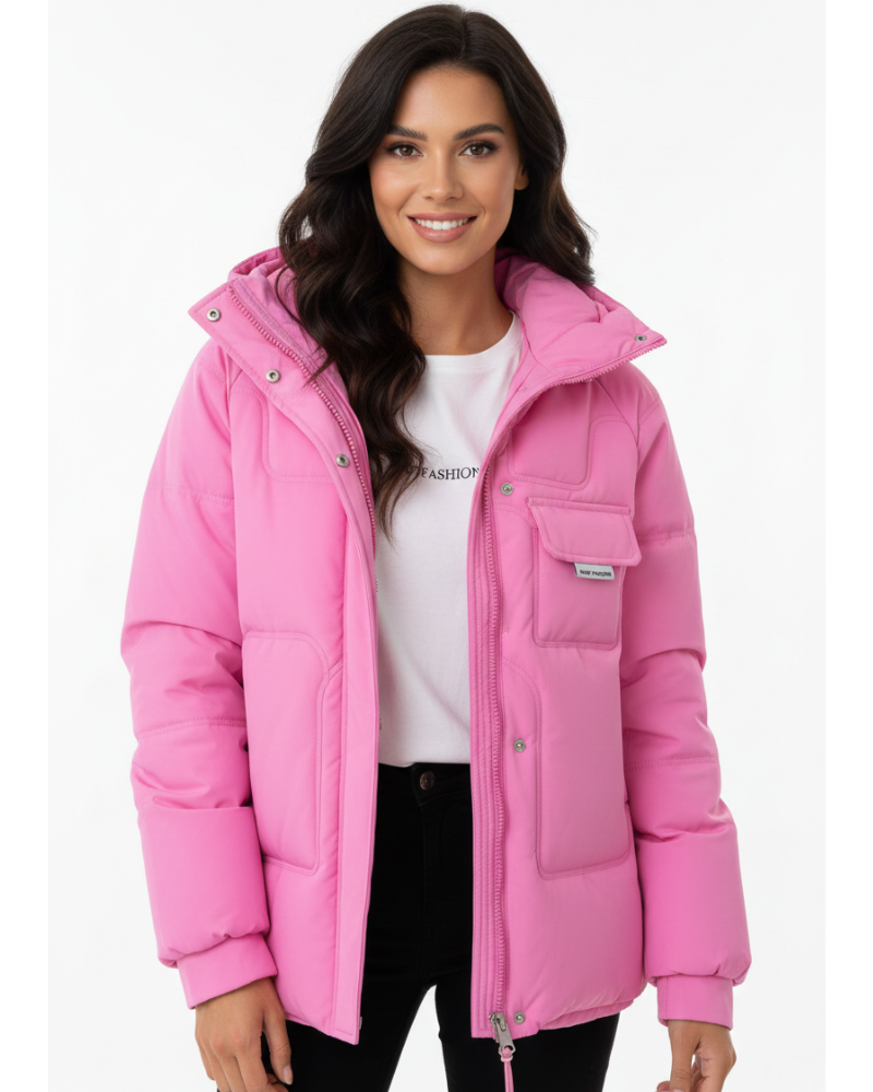 SUENTA Zahra - Damen Steppweste Mit Kapuze Leichte Und Warme Gesteppte Jacke Rose