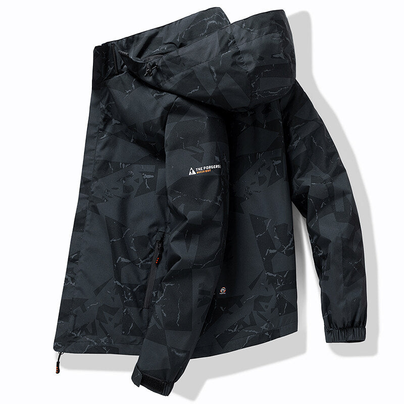 SUENTA Skijacke Stylische Für Herren Mit Kapuze Schutz Den Winter Schwarz