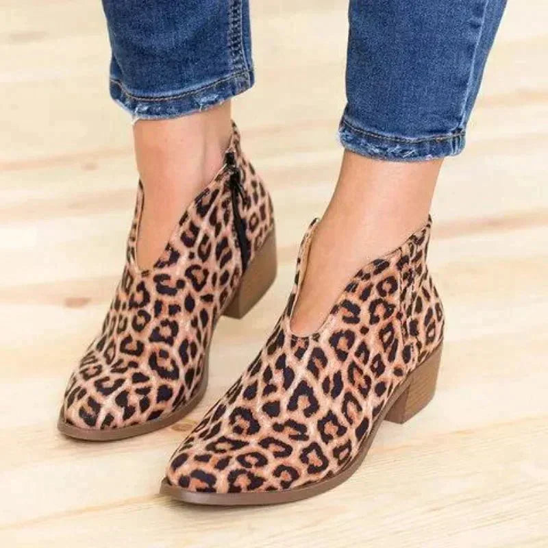 SUENTA Múse Damen Stiefeletten - Stilvoll, Bequem und Vielseitig Leopard
