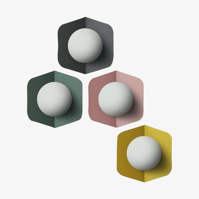 SUENTA Wandleuchte Mit Weißer Kugel Minimalist LED In Farben