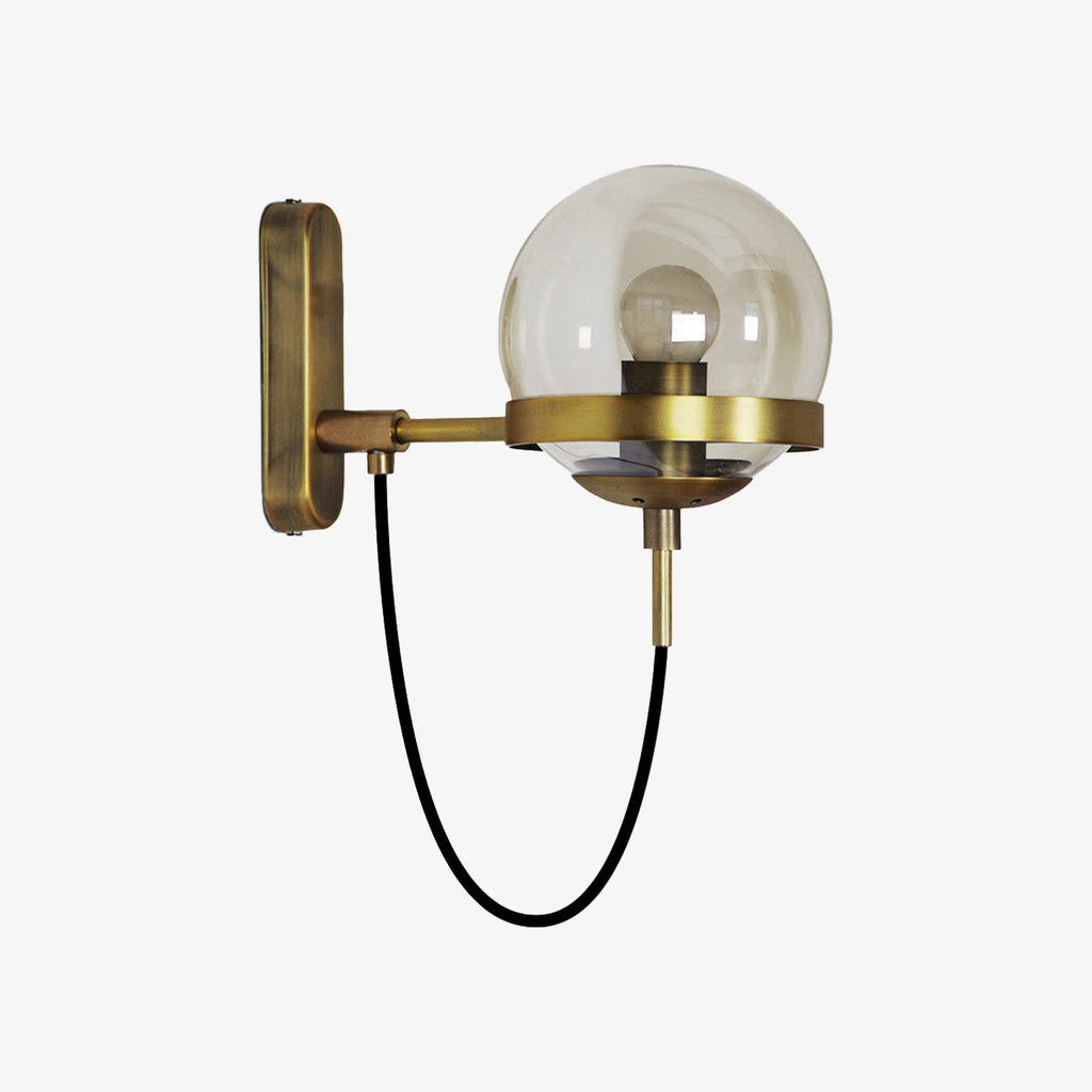 SUENTA Wandleuchte Aus Metall Mit Glaskugel LED-Wandleuchte Gold