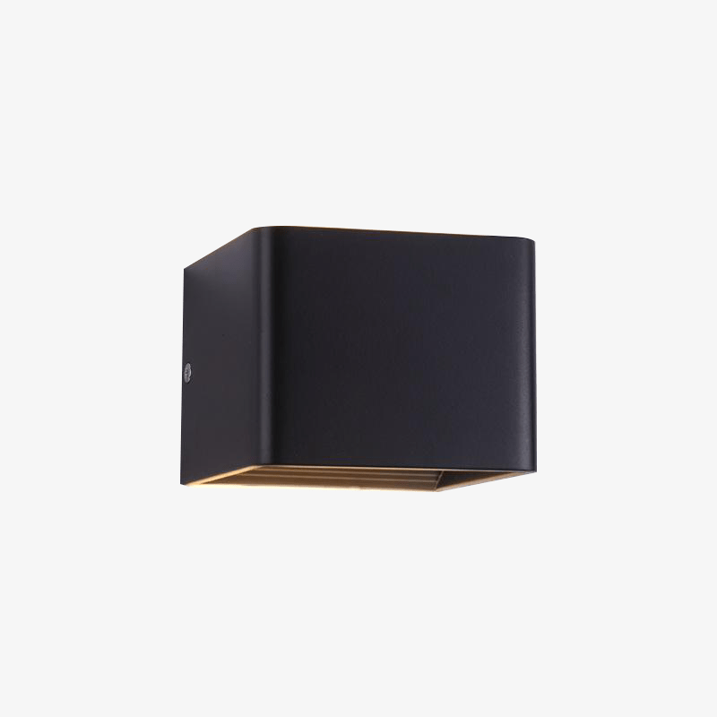 SUENTA Moderne LED Wandleuchte Mit Farbigem Metallwürfel Metall Schwarz