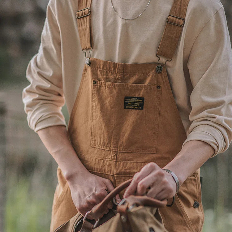 SUENTA Entenarbeit Latzhose 100% Baumwolle Gerade Silhouette - Overall