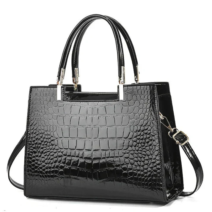 SUENTA Frauen Glänzende Handtasche Schlankes Design Finish Stil