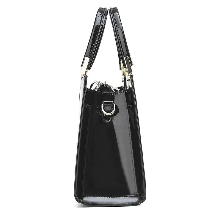 SUENTA Frauen Glänzende Handtasche Schlankes Design Finish Stil