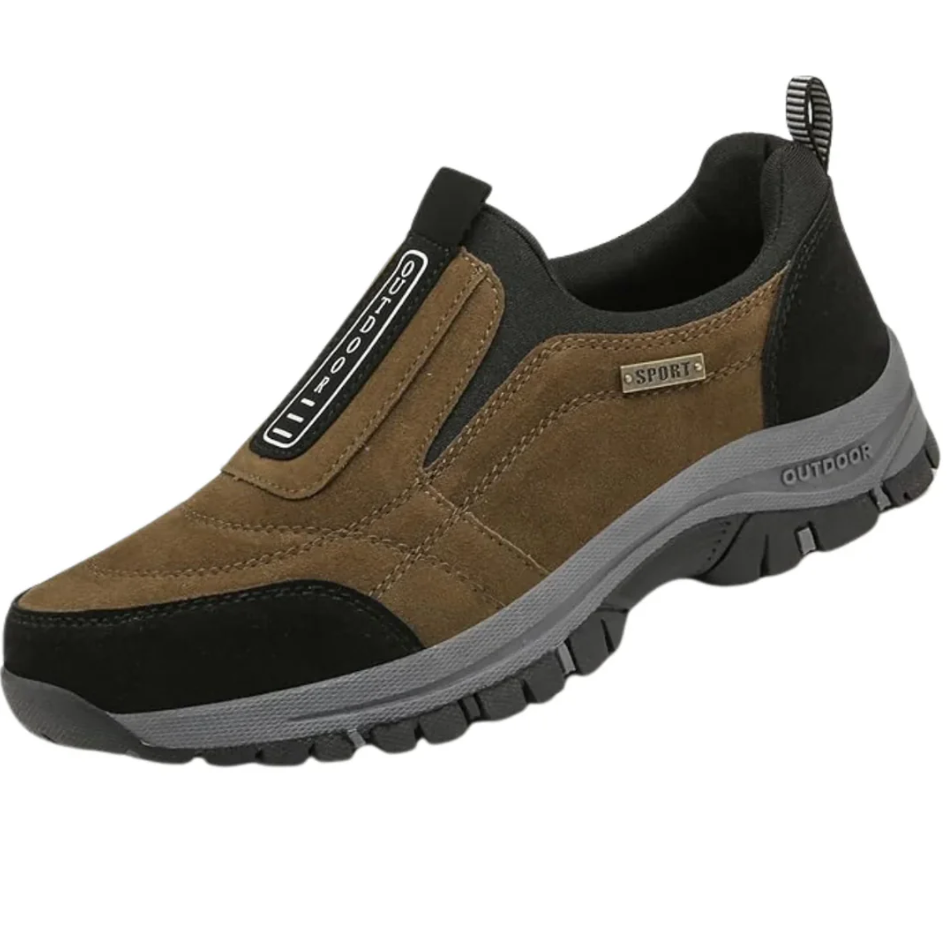 SUENTA Wander Schuhe Herren Schnell Reinschlüpfen Leicht Bequem - Laufschuhe Braun
