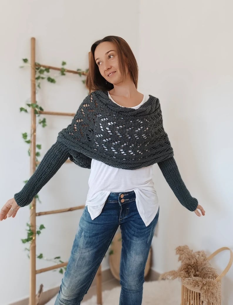 SUENTA Bequemer Strickschal Kuschelige Strickqualität Eleganz