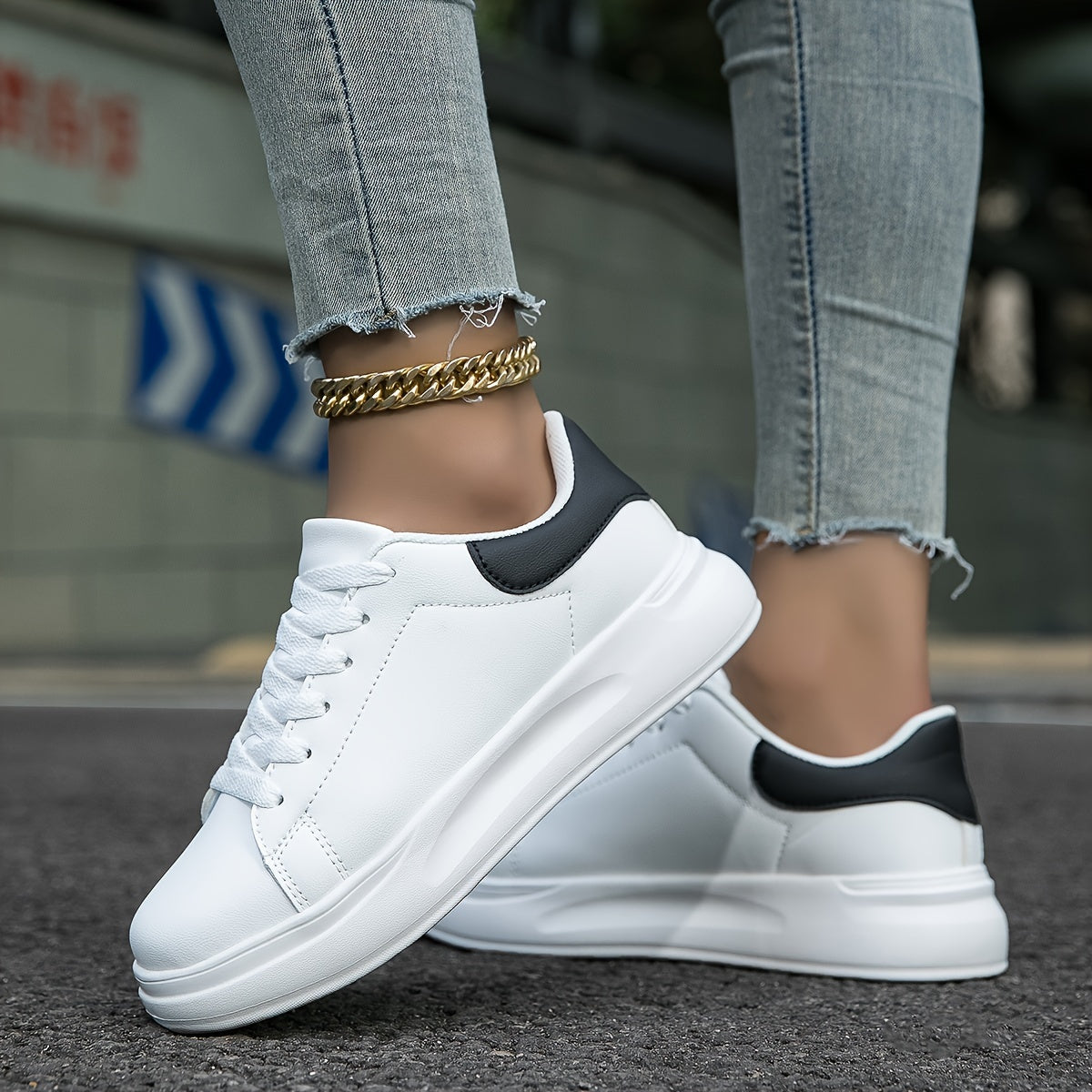 Saubere weiße sneaker für Damen, weiß
