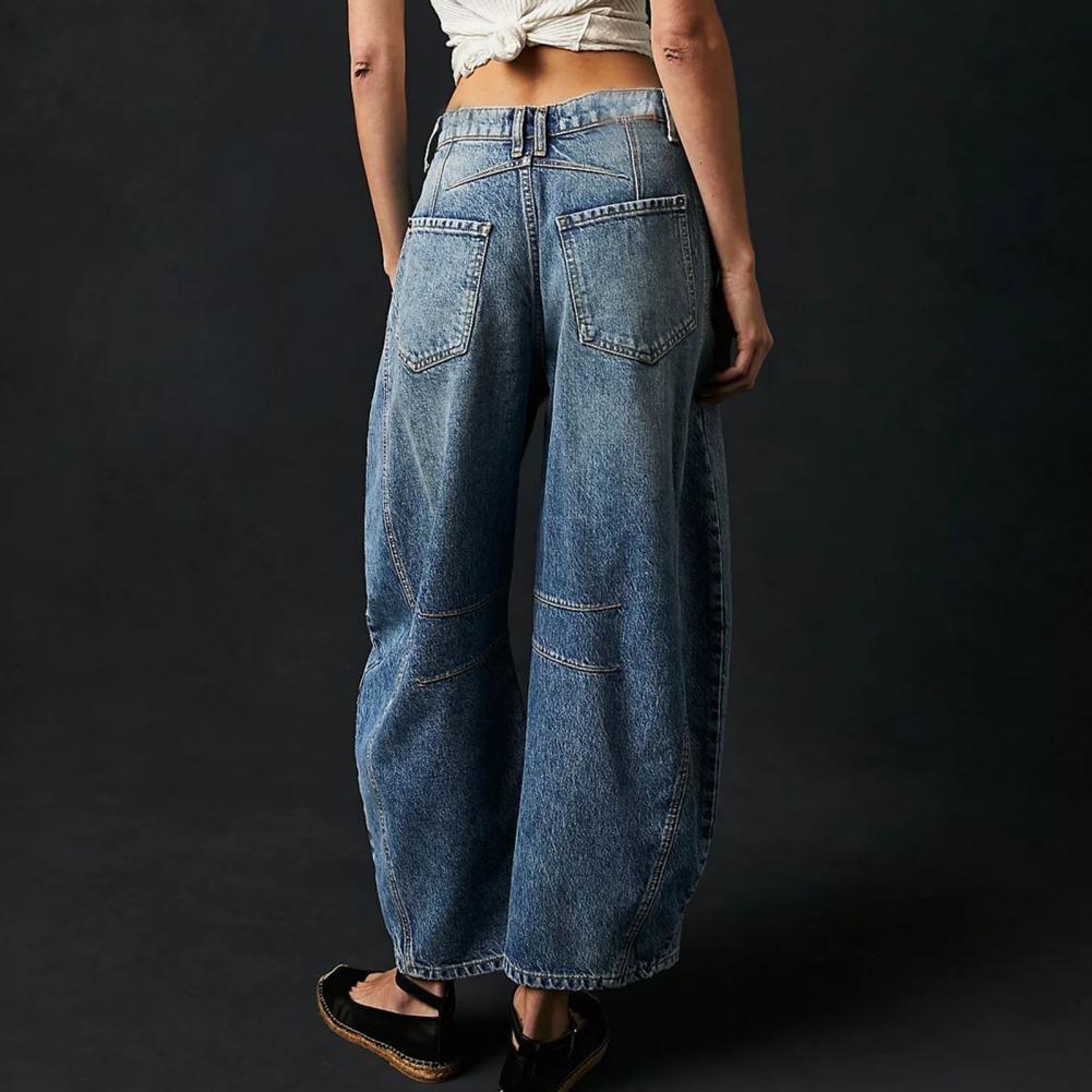 Parsha | Damen High-Waist Barrel-Leg Relaxed-Fit Jeans