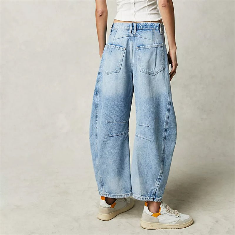 Parsha | Damen High-Waist Barrel-Leg Relaxed-Fit Jeans