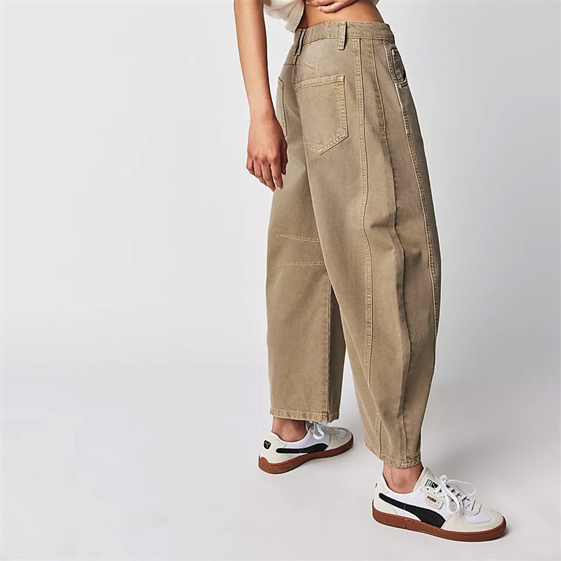 Parsha | Damen High-Waist Barrel-Leg Relaxed-Fit Jeans