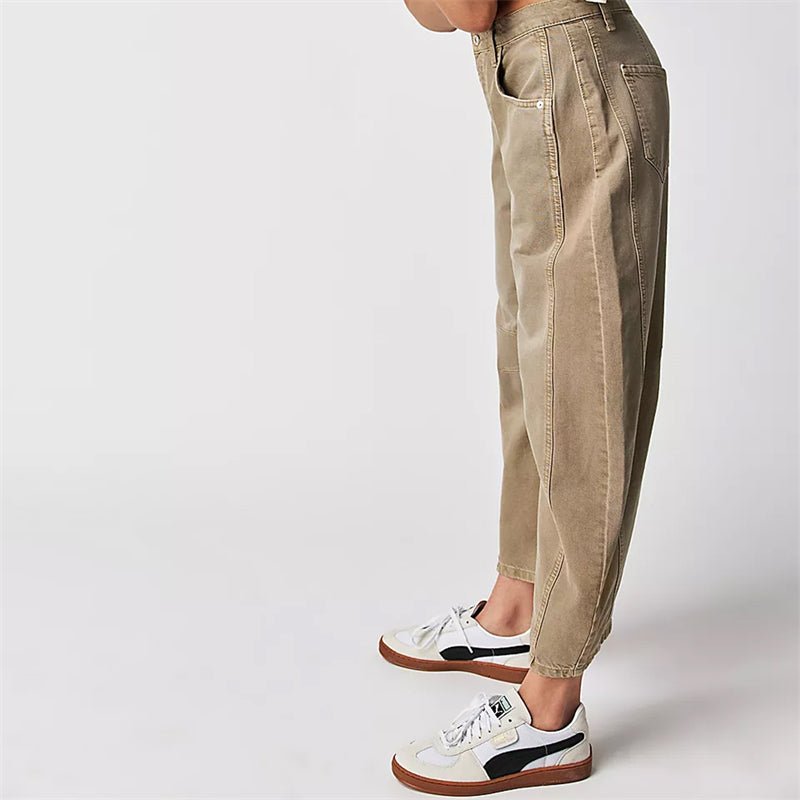 Parsha | Damen High-Waist Barrel-Leg Relaxed-Fit Jeans