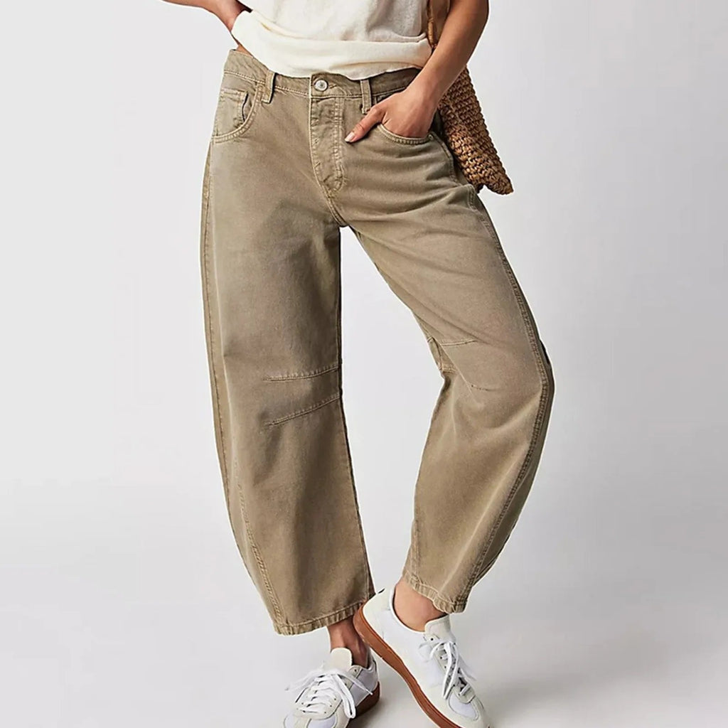 Parsha | Damen High-Waist Barrel-Leg Relaxed-Fit Jeans