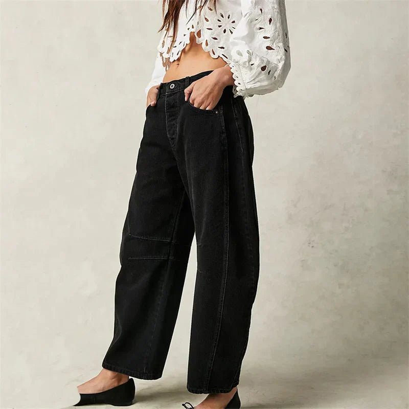 Parsha | Damen High-Waist Barrel-Leg Relaxed-Fit Jeans