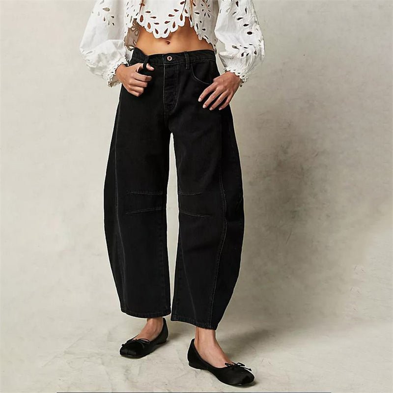 Damen High-Waist Barrel-Leg Relaxed-Fit Jeans