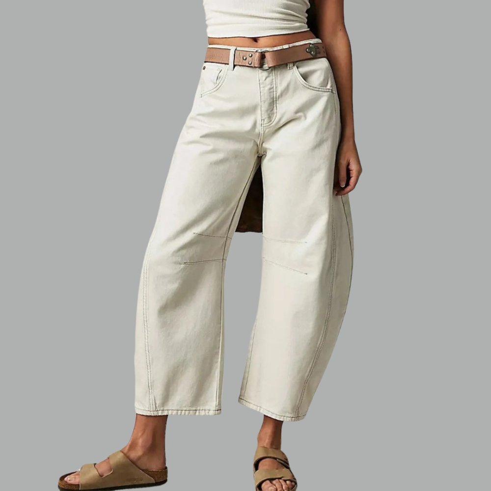 Parsha | Damen High-Waist Barrel-Leg Relaxed-Fit Jeans