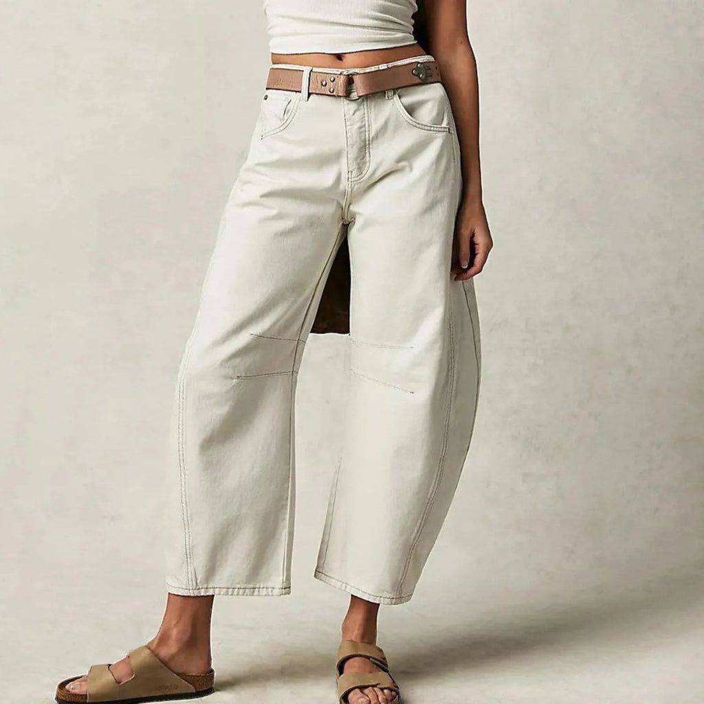 Damen High-Waist Barrel-Leg Relaxed-Fit Jeans