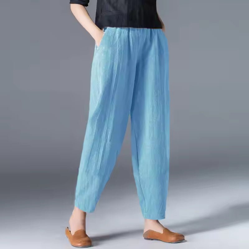 Isana | Pantaloni estivi leggeri da donna, vestibilità comoda e lunghezza alla caviglia