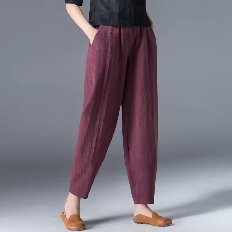 Isana | Pantaloni estivi leggeri da donna, vestibilità comoda e lunghezza alla caviglia