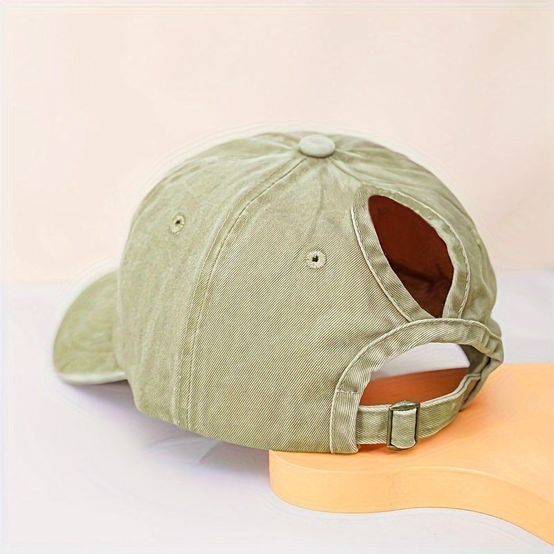 SUENTA Pferdeschwanz Baseballcap Atmungsaktivem Komfort Uv Schutz Khaki