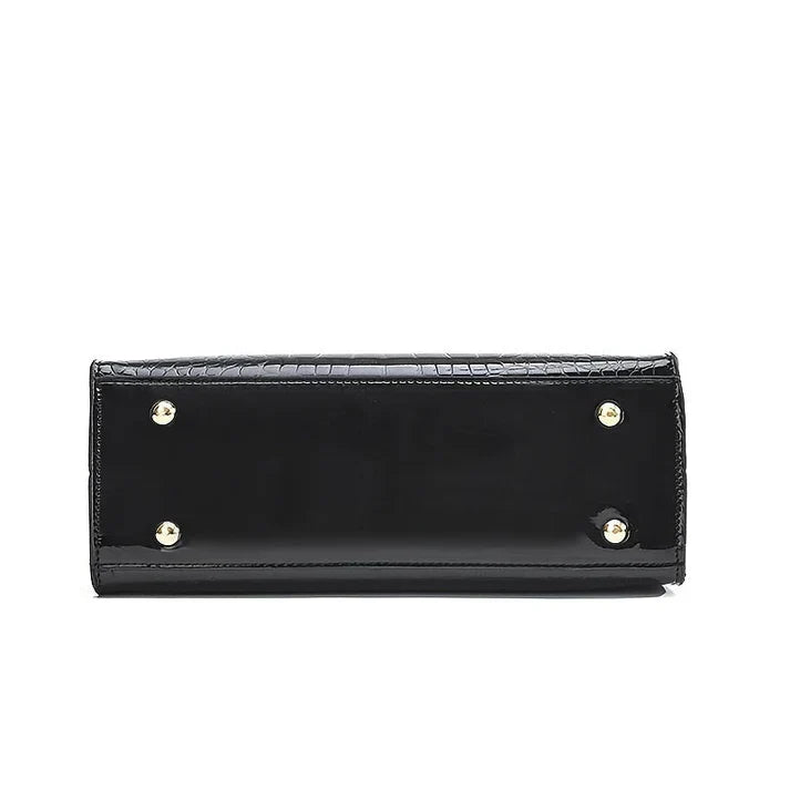 SUENTA Frauen Glänzende Handtasche Schlankes Design Finish Stil